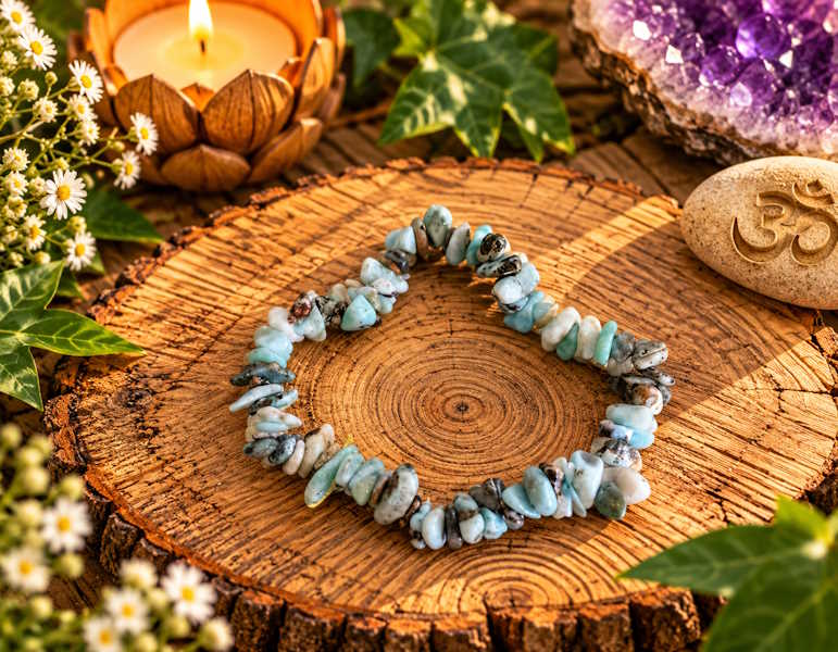 Pulsera chip Larimar